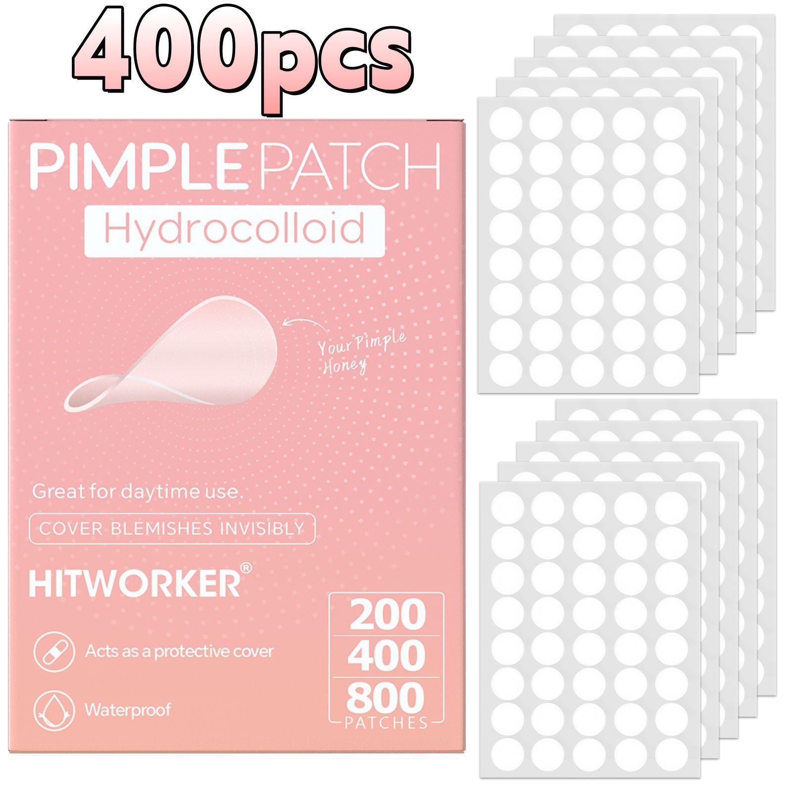 Pink Hydrocolloid Acne Patches