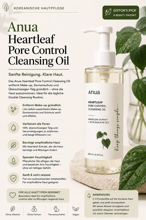 Anua Heartleaf Pore Control Cleansing Oil