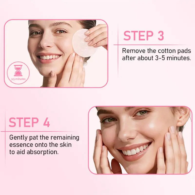 Zero Pore Exfoliating Toner, Succinic Acid Panthenol Gel Cleanser Cotton Pads Collagen Pore Minimizing Peeling Facial Skincare