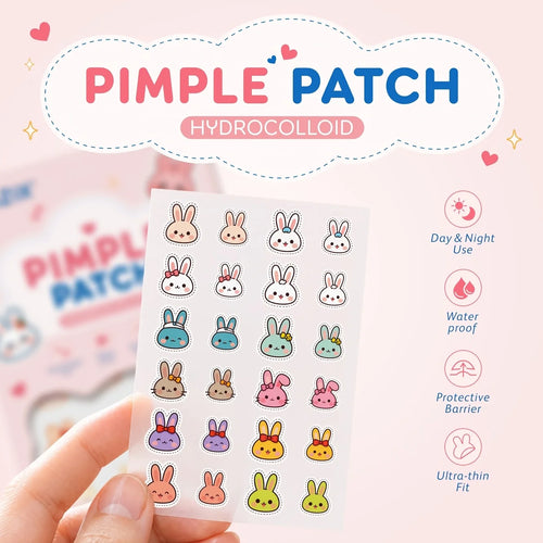 72/216PCS cute little rabbit cartoon acne stickers, gentle and non-irritating, covering acne and blemishes, as a photo accessory