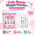 120pcs Cartoon acne patch, cute cat-shaped facial concealer acne patch, safe, non-toxic, gentle and non-irritating